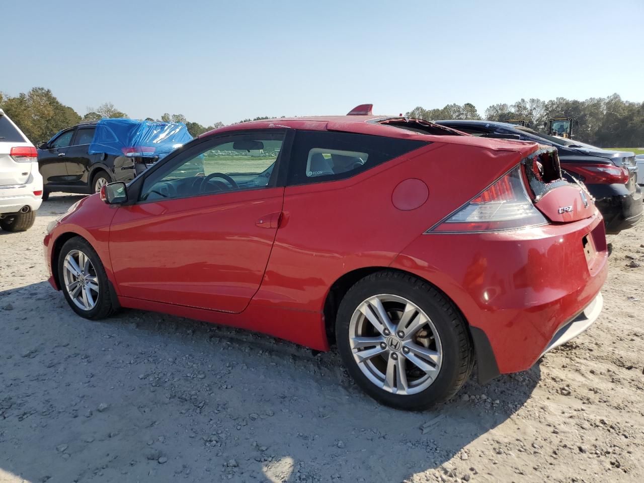 2012 Honda CR-Z VIN JHMZF1D6XCS000590 Copart auction photo, top/roof damage thumbnail 2
