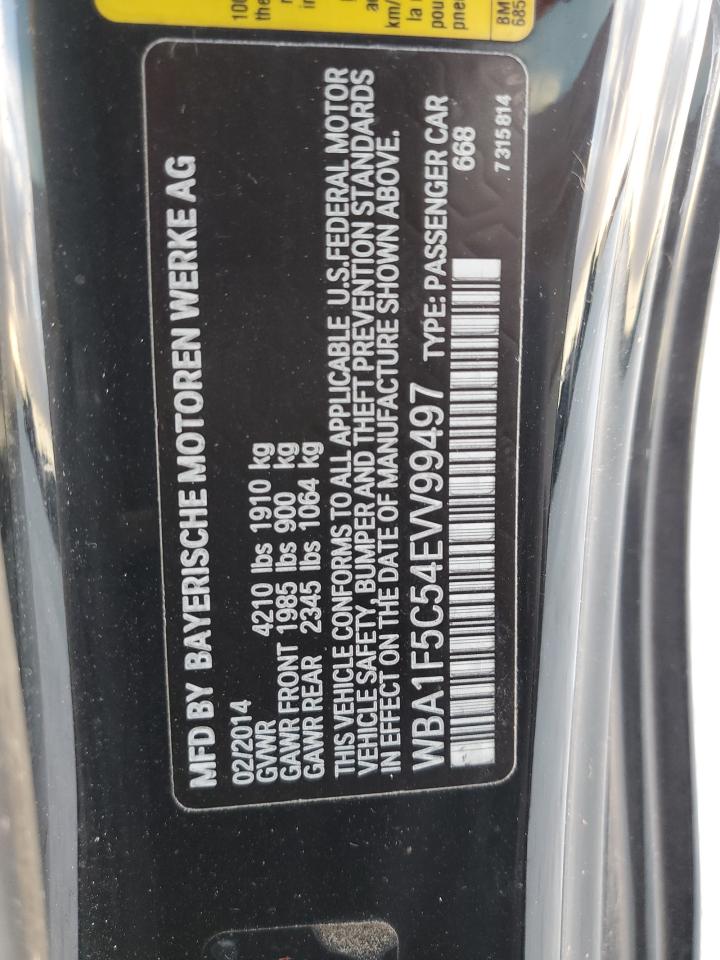 2014 BMW 2er VIN WBA1F5C54EVV99497 Copart auction photo, front end / minor dent/scratches damage thumbnail 12
