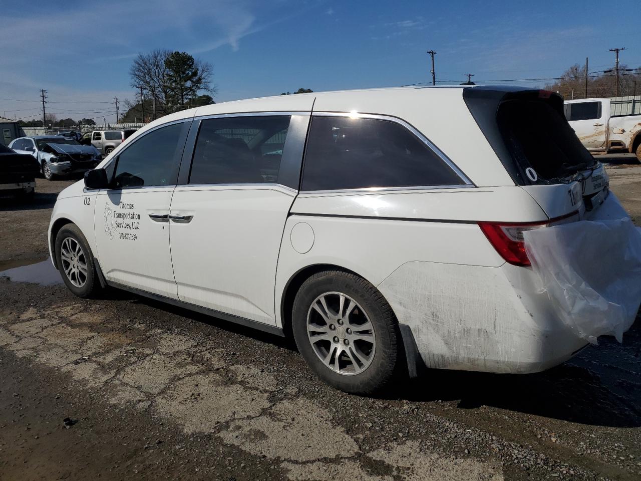 2012 Honda Odyssey VIN 5FNRL5H66CB105667 Copart auction photo, rear end / minor dent/scratches damage thumbnail 2