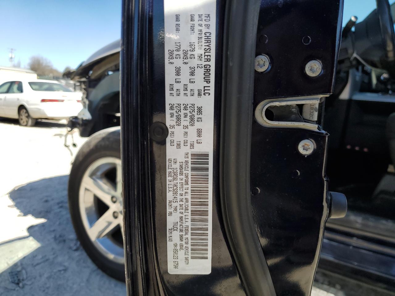2012 Dodge RAM VIN 1C6RD6LT0CS281415 Copart auction photo, front end / minor dent/scratches damage thumbnail 13