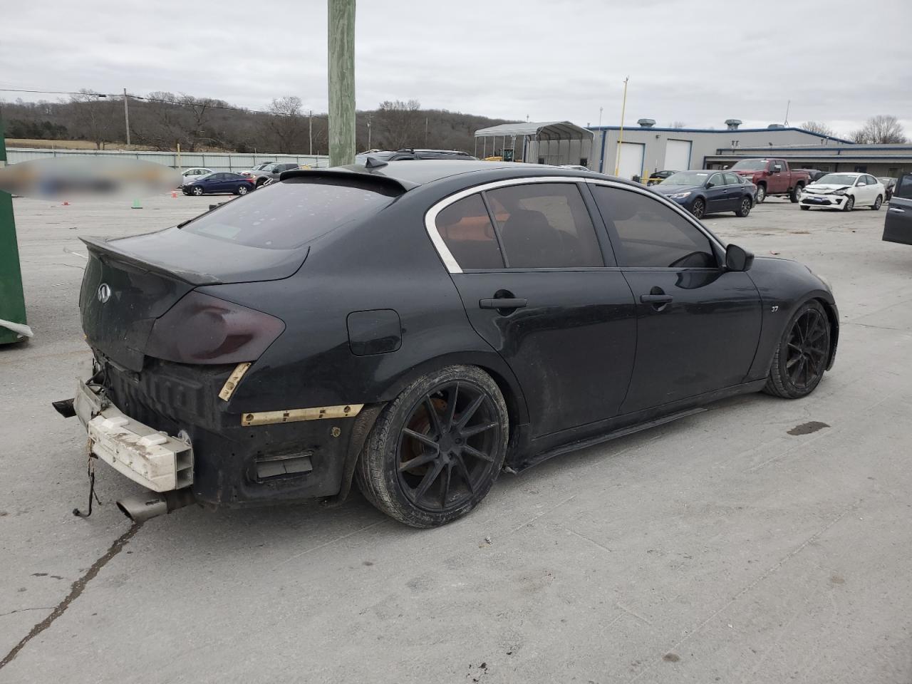 2013 Infiniti G VIN JN1CV6AR5DM758254 Copart auction photo, rear end / front end damage thumbnail 3