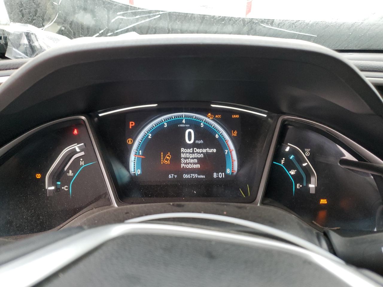 2020 Honda Civic VIN 19XFC1F34LE018523 Copart auction photo, front end / side damage thumbnail 9