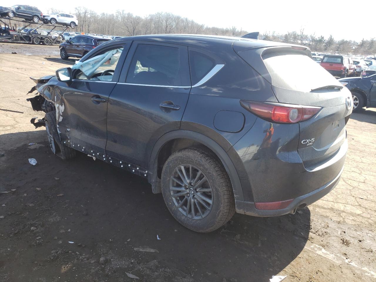 2021 Mazda CX-5 VIN JM3KFBCMXM0365168 Copart auction photo, front end / side damage thumbnail 2