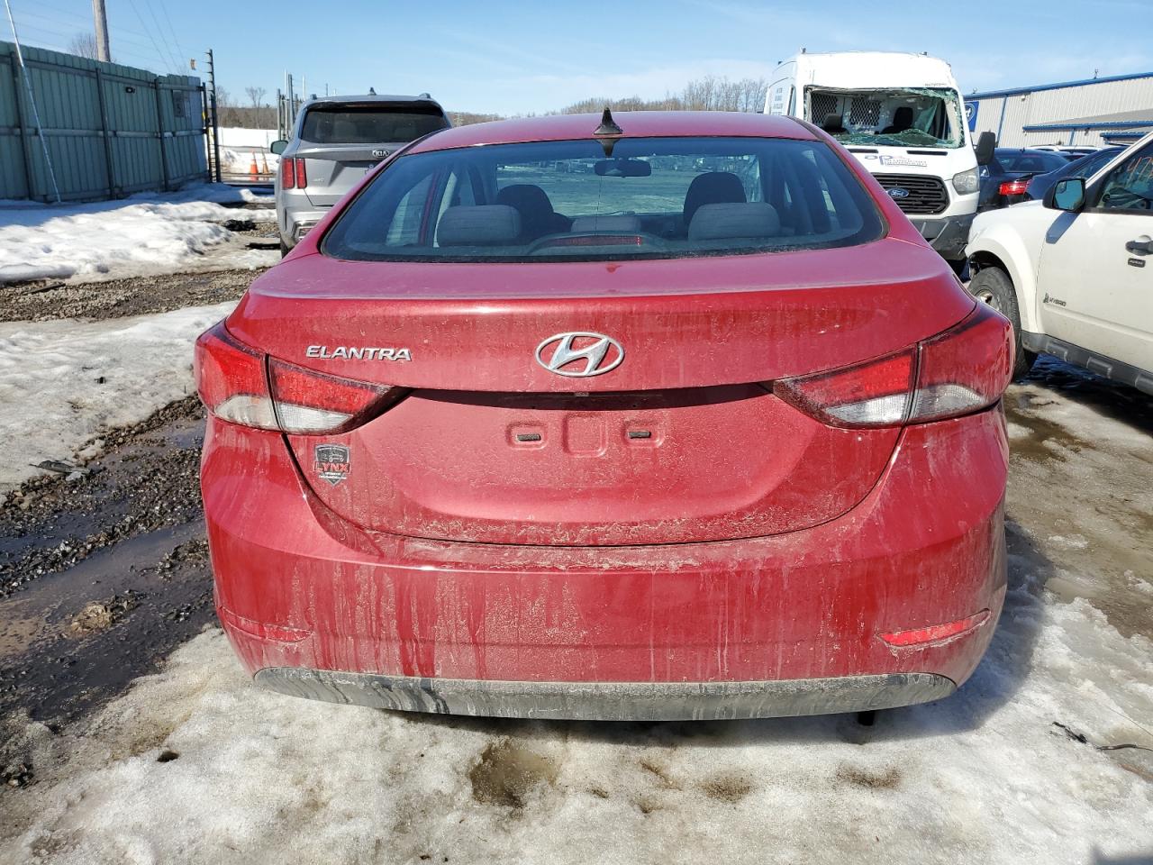 2016 Hyundai Elantra VIN KMHDH4AE6GU505597 Copart auction photo, front end / minor dent/scratches damage thumbnail 6