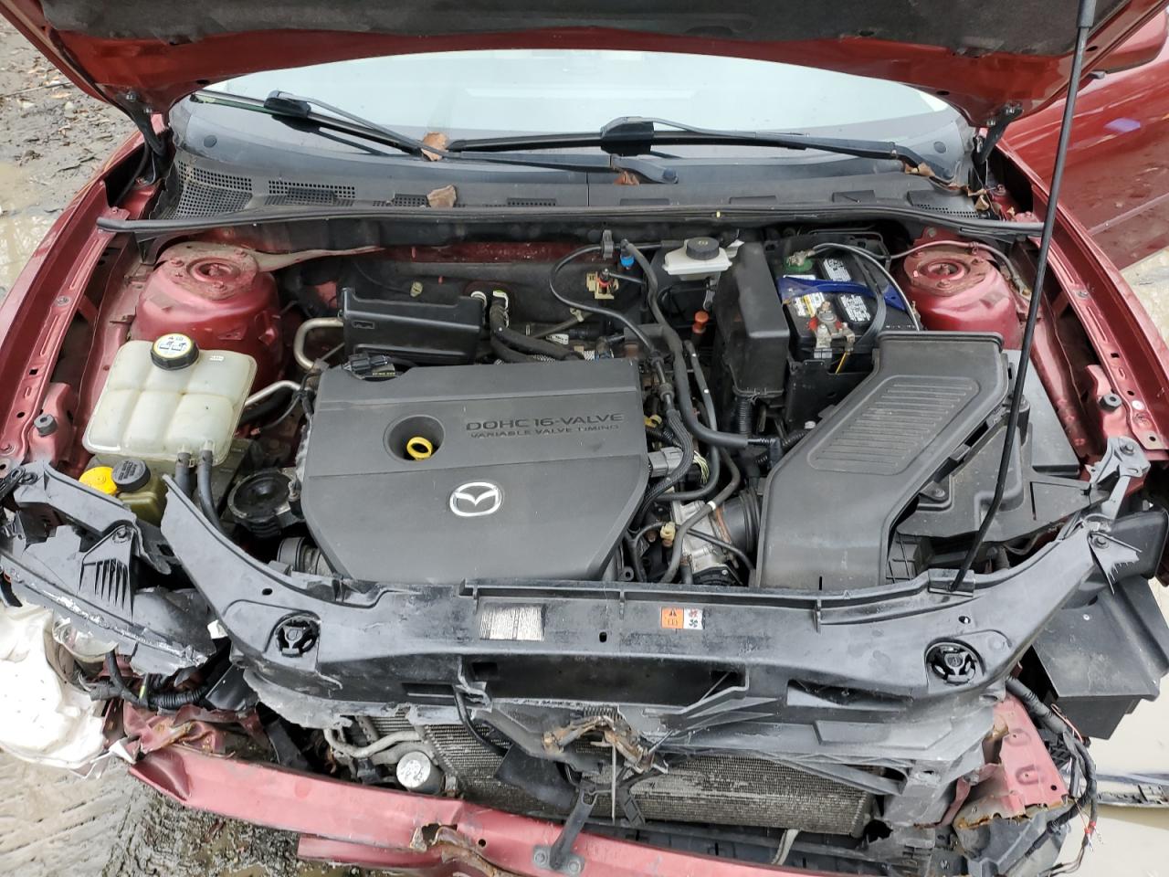 2009 Mazda 3 VIN JM1BK32F591189645 Copart auction photo, front end / undercarriage damage thumbnail 11