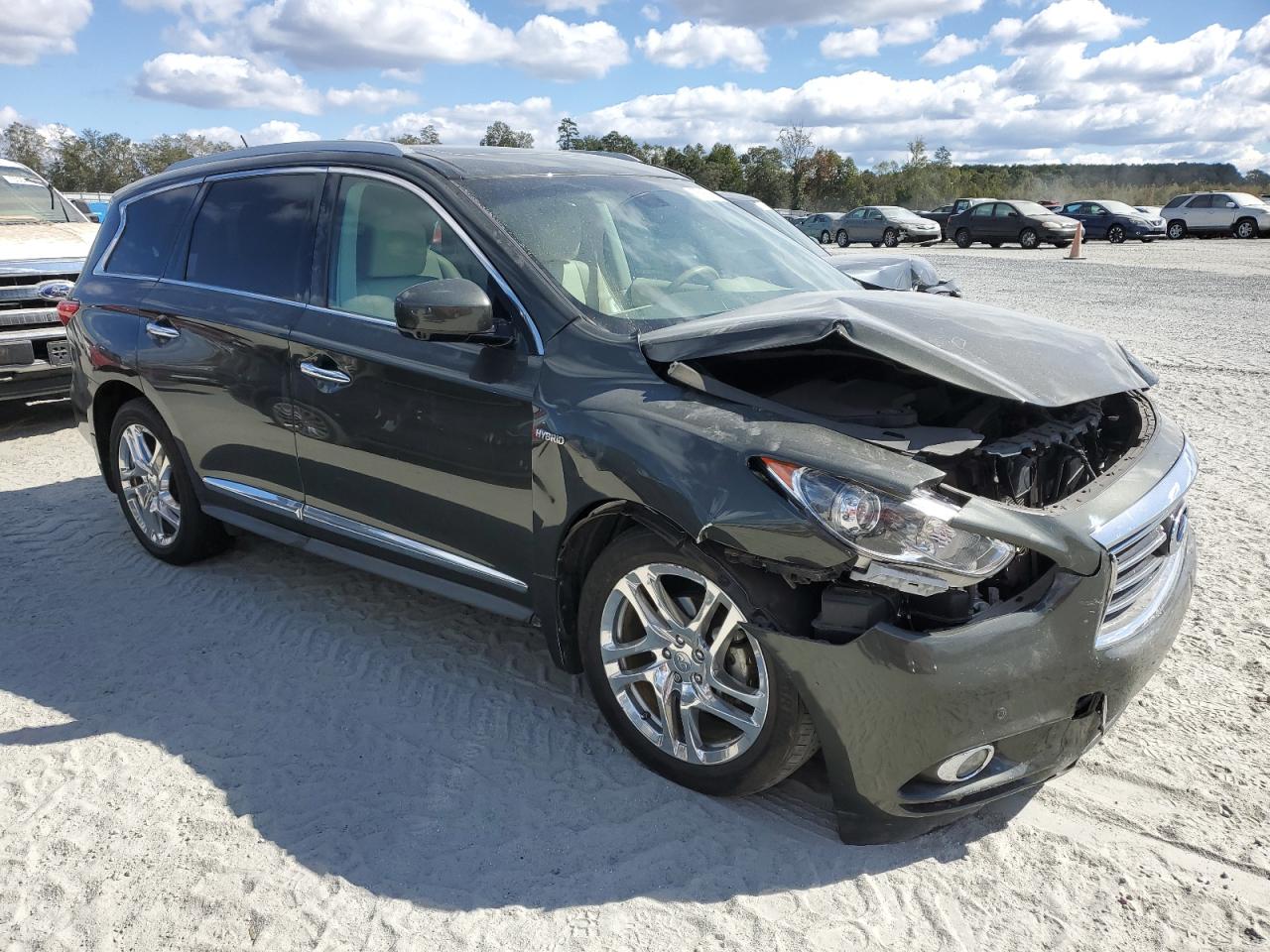 2014 Infiniti QX60 VIN 5N1CL0MM9EC521284 Copart auction photo, front end damage thumbnail 4