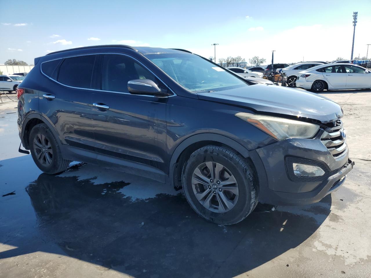 2013 Hyundai Santa Fe VIN 5XYZU3LB2DG016565 Copart auction photo, front end damage thumbnail 4