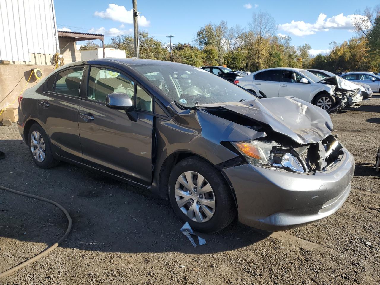2012 Honda Civic VIN 2HGFB2F52CH571932 Copart auction photo, front end / minor dent/scratches damage thumbnail 4