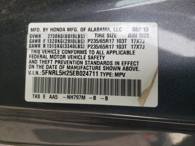 2014 Honda Odyssey VIN 5FNRL5H25EB024711 Copart auction photo, front end damage thumbnail 13
