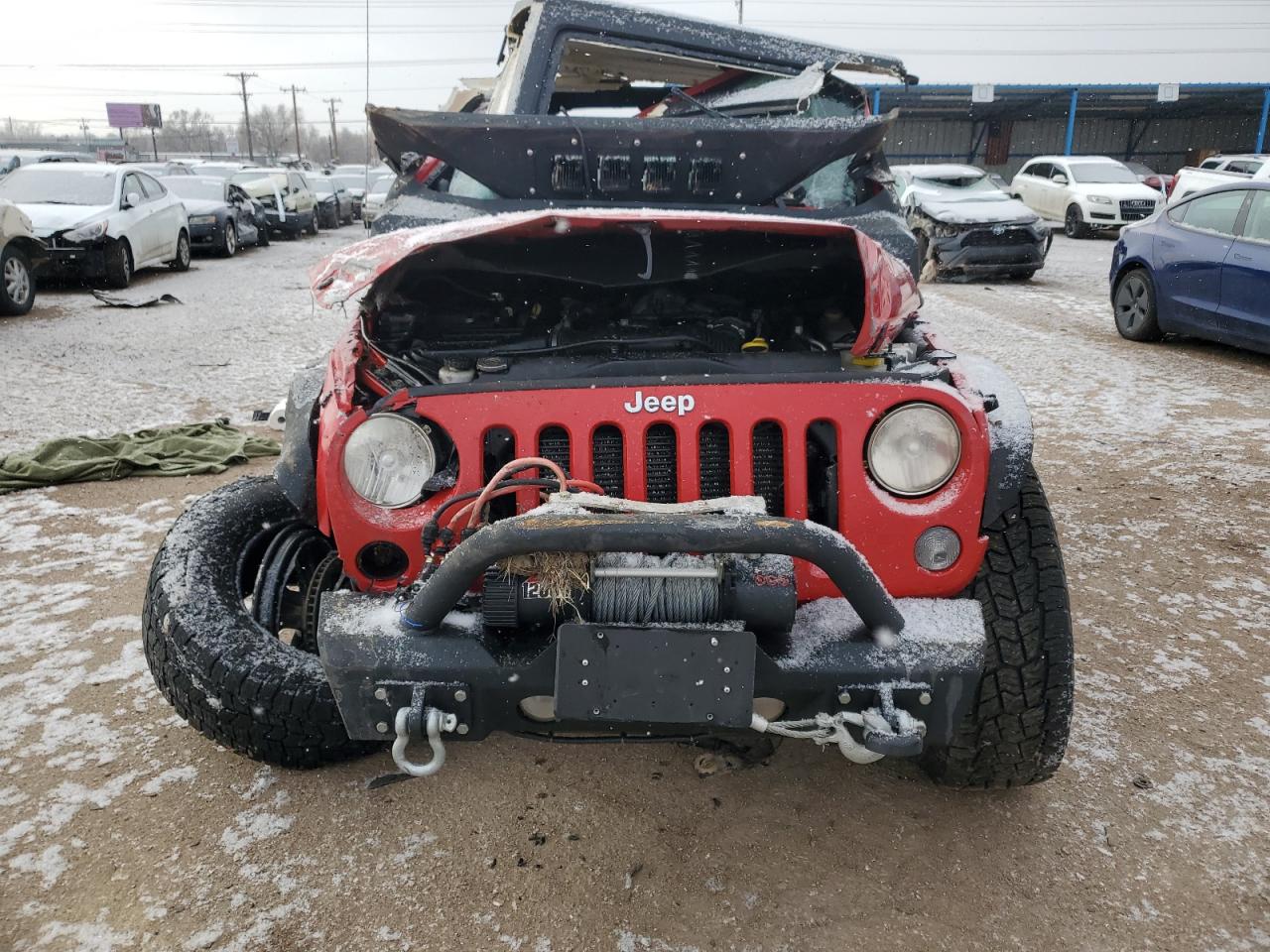 2014 Jeep Wrangler VIN 1C4BJWCGXEL143920 Copart auction photo, rollover damage thumbnail 5