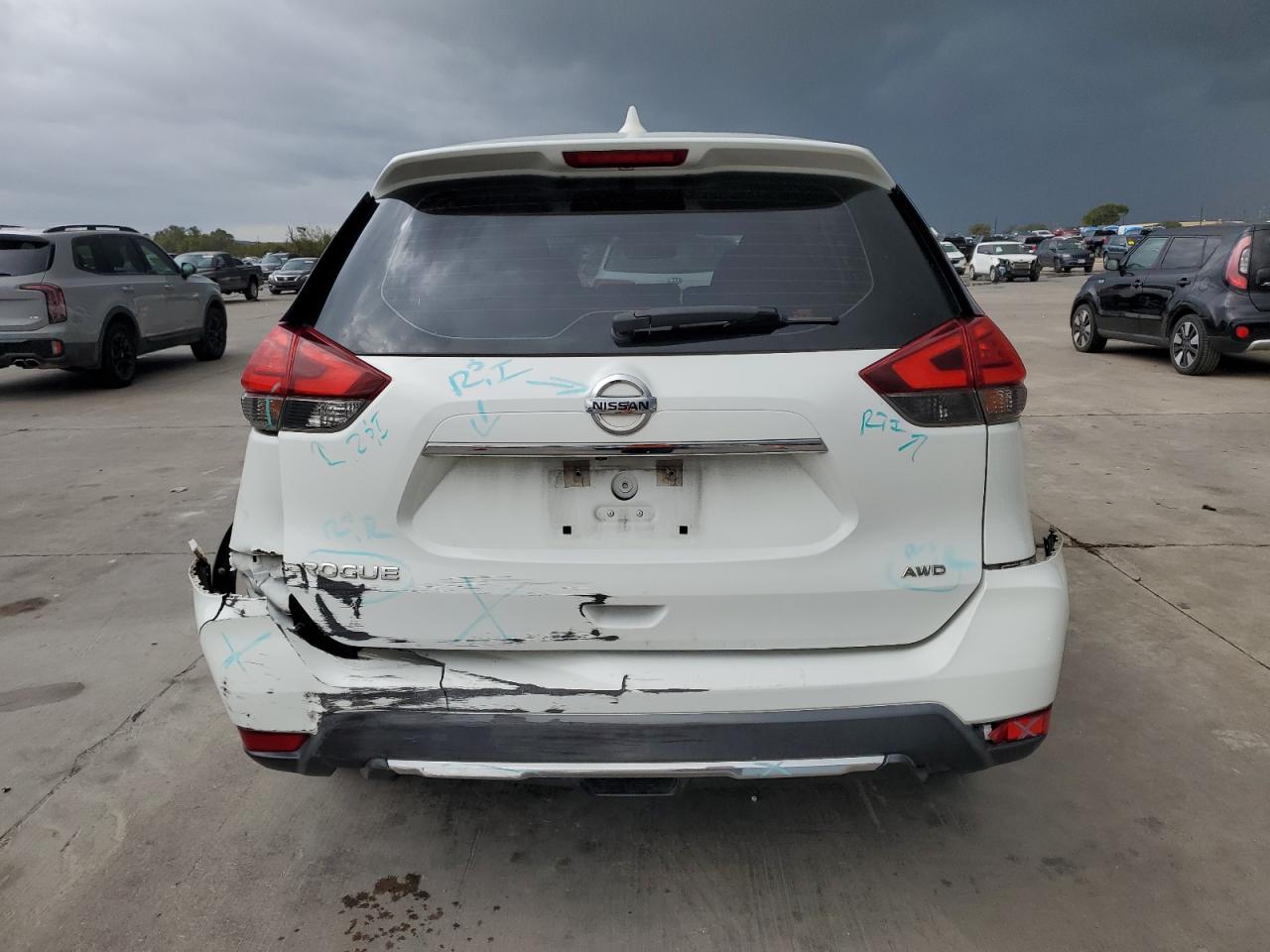 2017 Nissan Rogue VIN KNMAT2MV8HP509978 Copart auction photo, rear end / side damage thumbnail 6