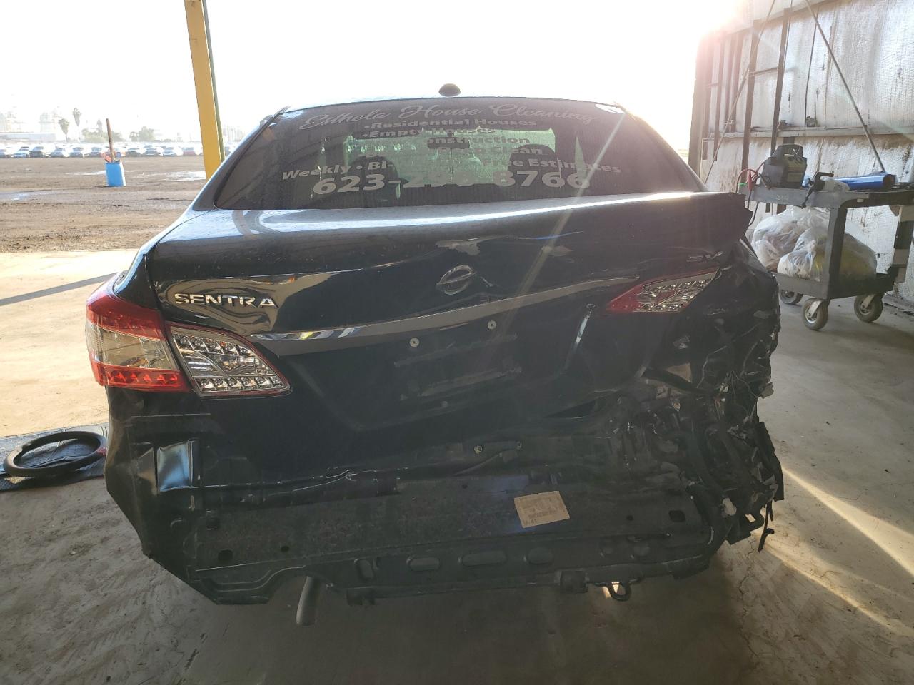 2015 Nissan Sentra VIN 3N1AB7AP8FL695538 Copart auction photo, rear end damage thumbnail 6
