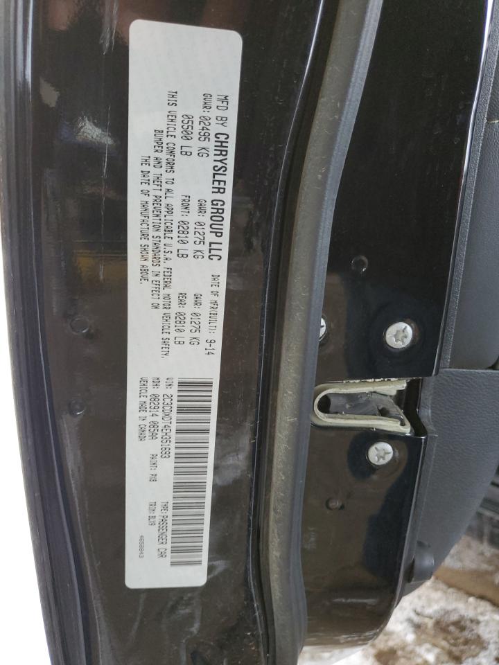 2014 Dodge Charger VIN 2C3CDXDT4EH351693 Copart auction photo, front end damage thumbnail 13