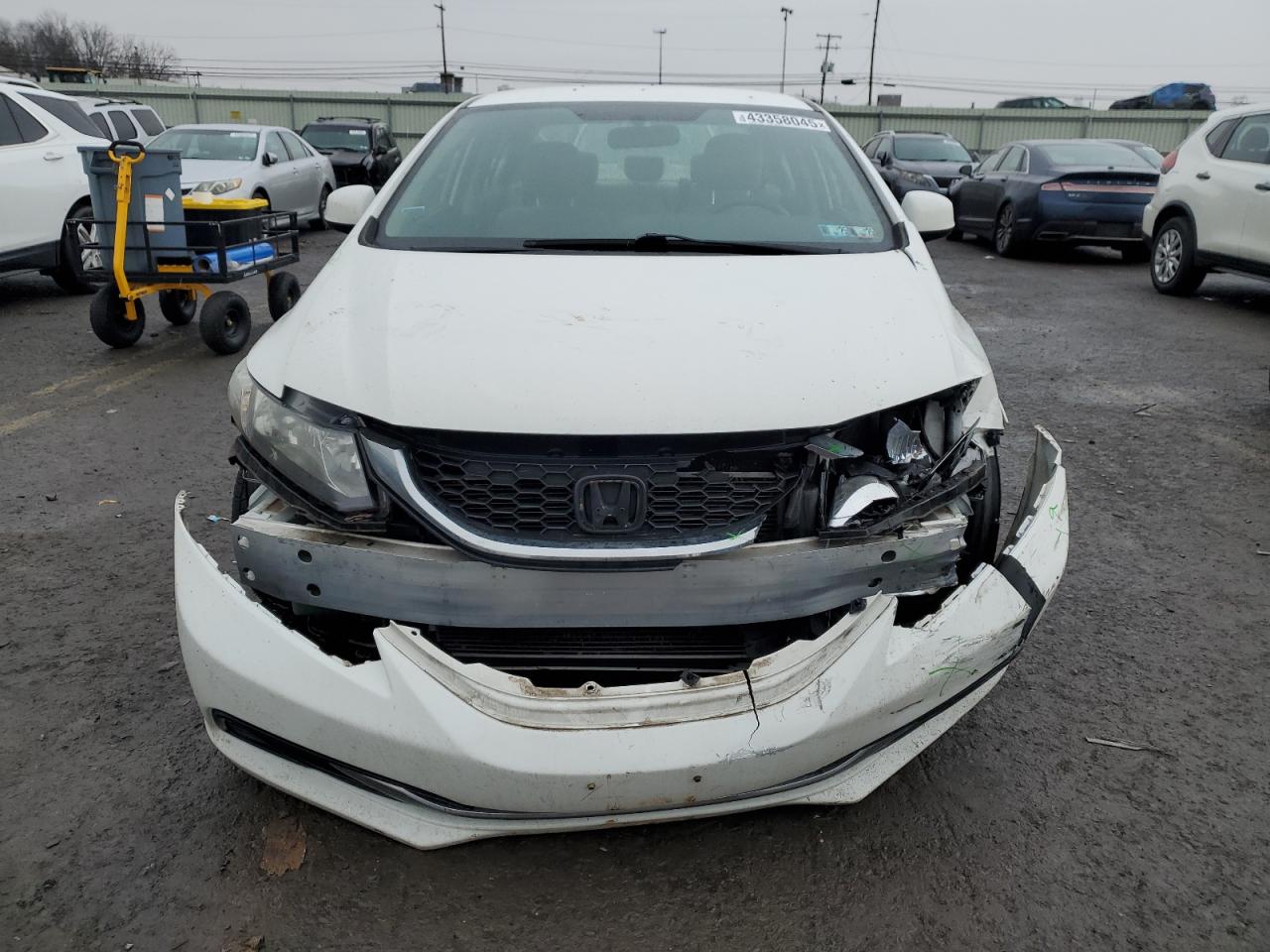 2013 Honda Civic VIN 19XFB2F59DE020831 Copart auction photo, front end / side damage thumbnail 5