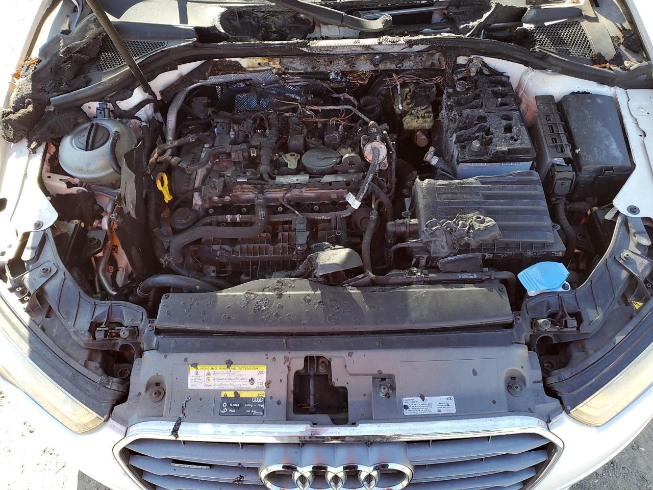 2016 Audi A3 VIN WAUE8GFF5G1081985 Copart auction photo, burn - engine / side damage thumbnail 11