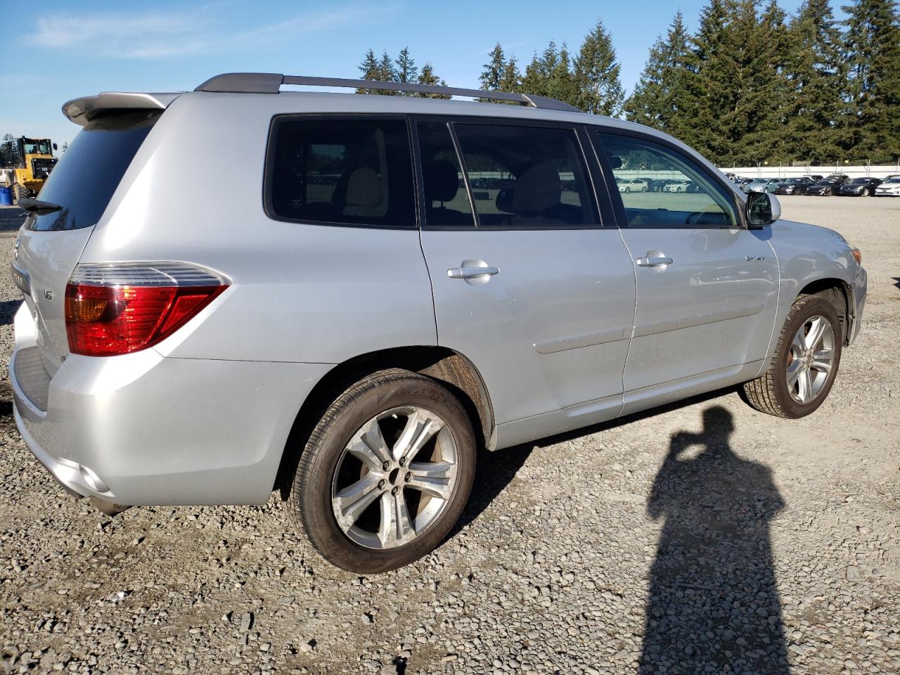 2008 Toyota Highlander VIN JTEES43A282079226 Copart auction photo, front end / side damage thumbnail 3