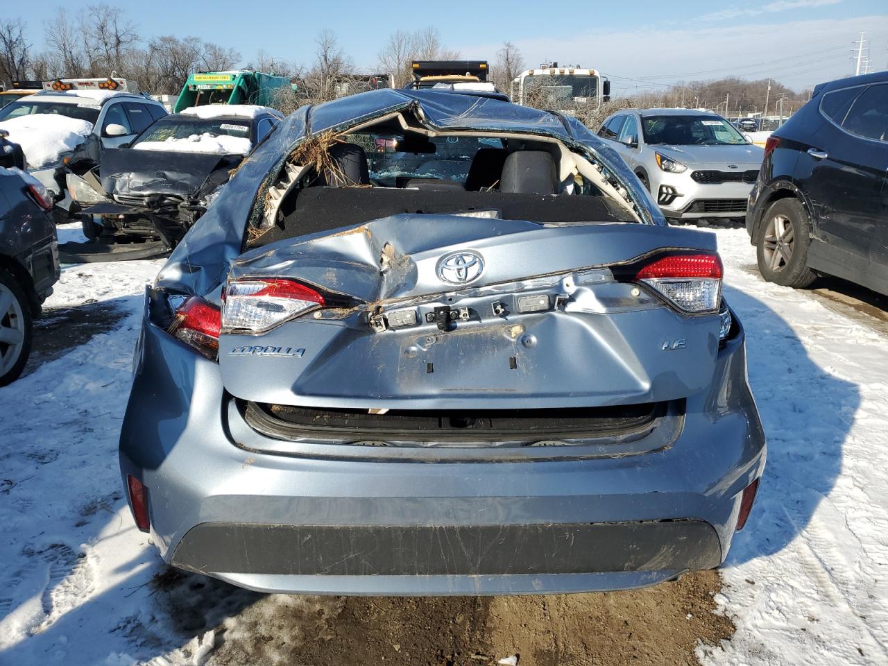 2020 Toyota Corolla VIN 5YFEPRAE9LP134872 Copart auction photo, all over damage thumbnail 6