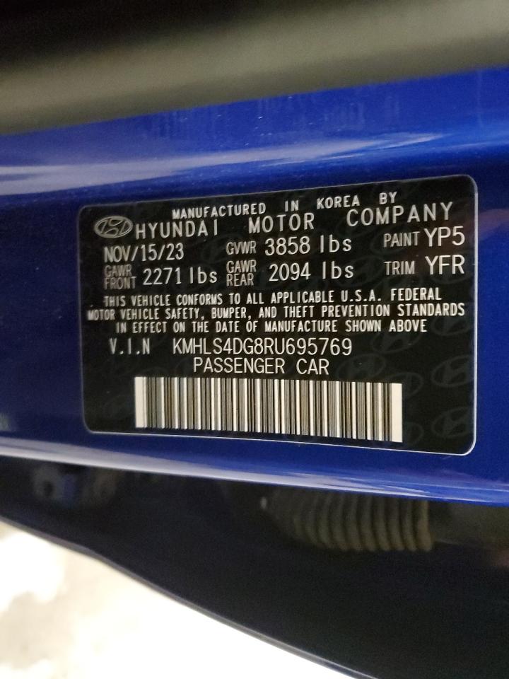 2024 Hyundai Elantra VIN KMHLS4DG8RU695769 Copart auction photo, front end damage thumbnail 12