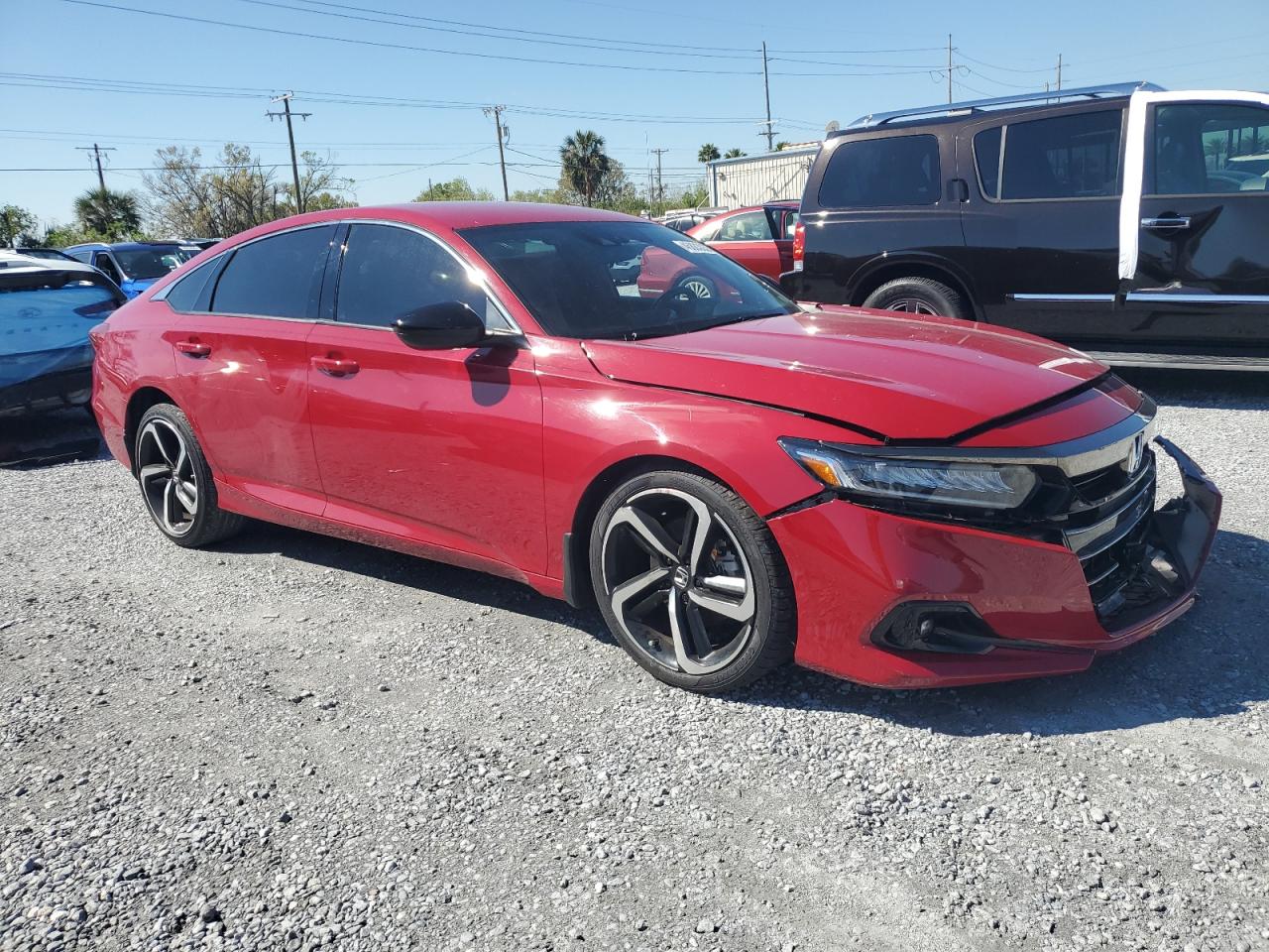2021 Honda Accord VIN 1HGCV1F30MA044071 Copart auction photo, front end / minor dent/scratches damage thumbnail 4