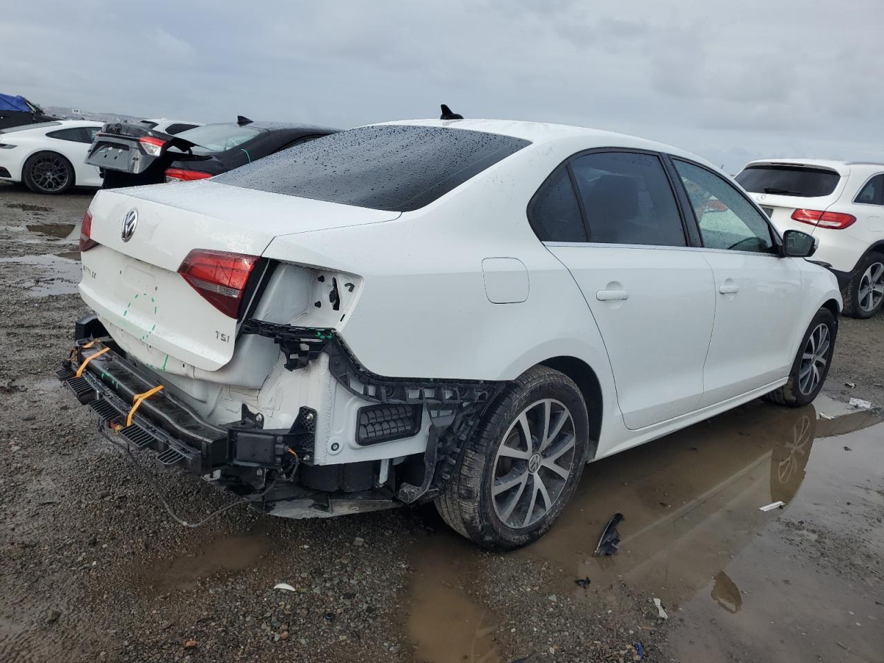 2017 Volkswagen Jetta VIN 3VWDB7AJ4HM282967 Copart auction photo, front end / rear end damage thumbnail 3