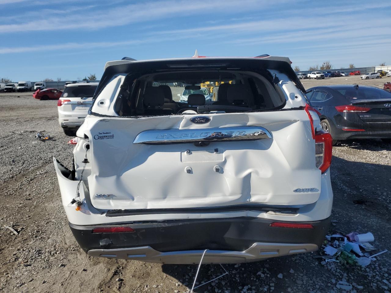 2022 Ford Explorer VIN 1FMSK8DH4NGA93374 Copart auction photo, rear end / minor dent/scratches damage thumbnail 6