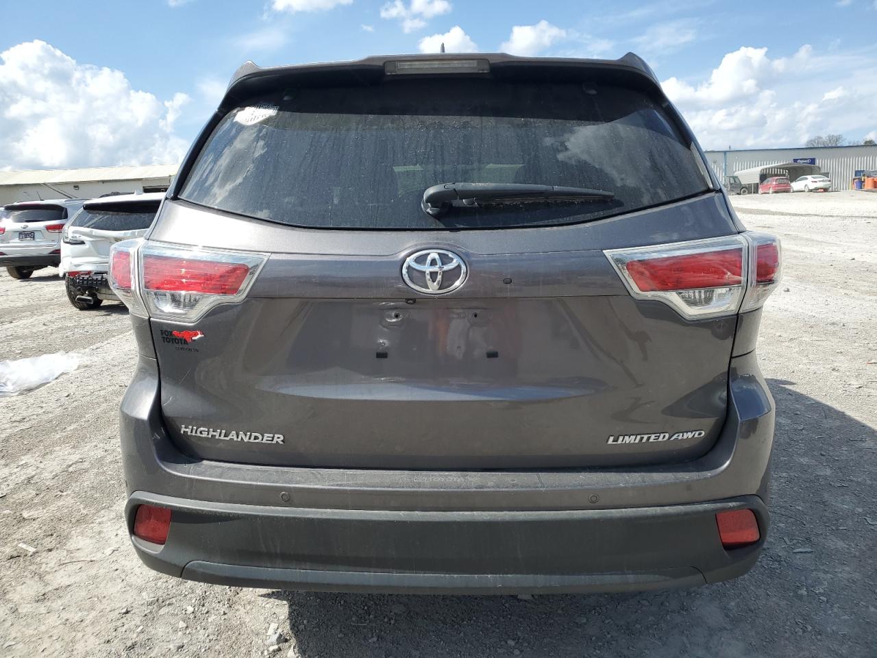 2014 Toyota Highlander VIN 5TDDKRFH2ES008327 Copart auction photo, front end damage thumbnail 6