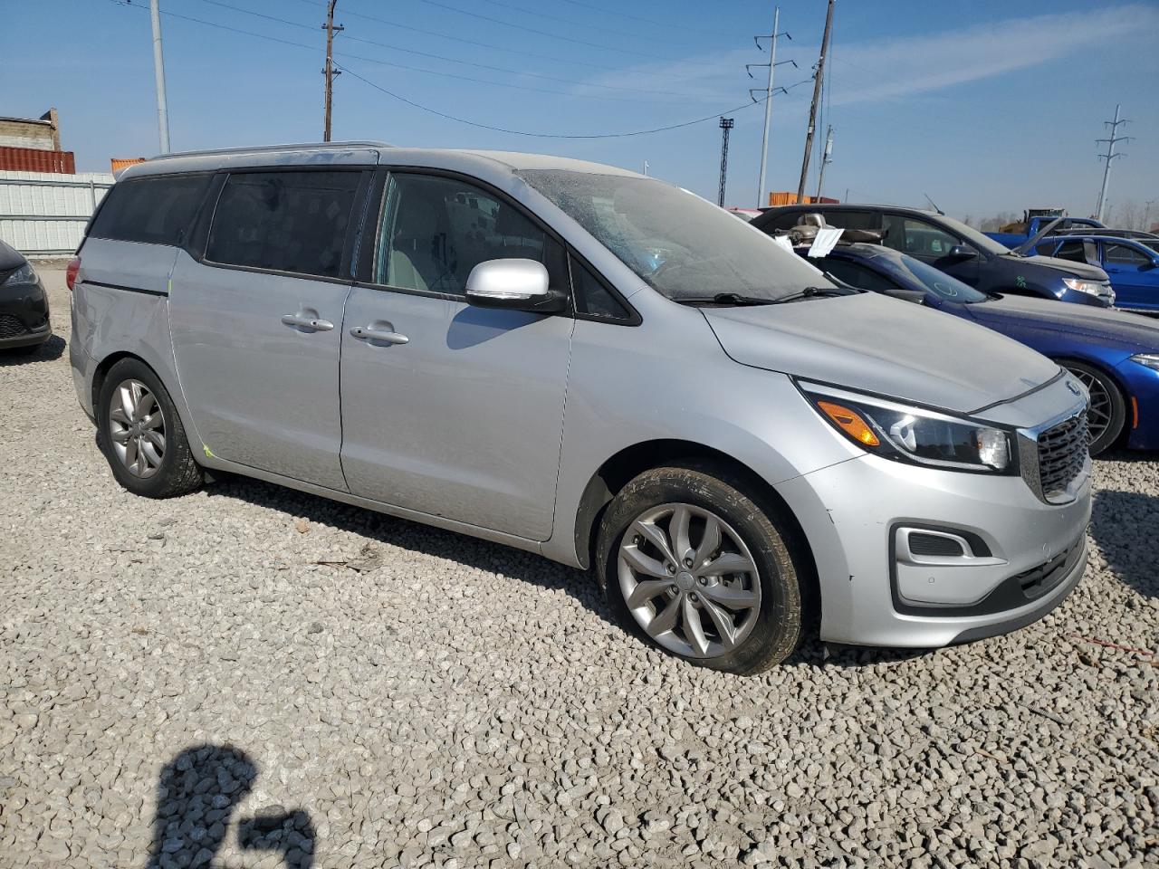2021 KIA Sedona VIN KNDMB5C17M6664764 Copart auction photo, rear end / front end damage thumbnail 4