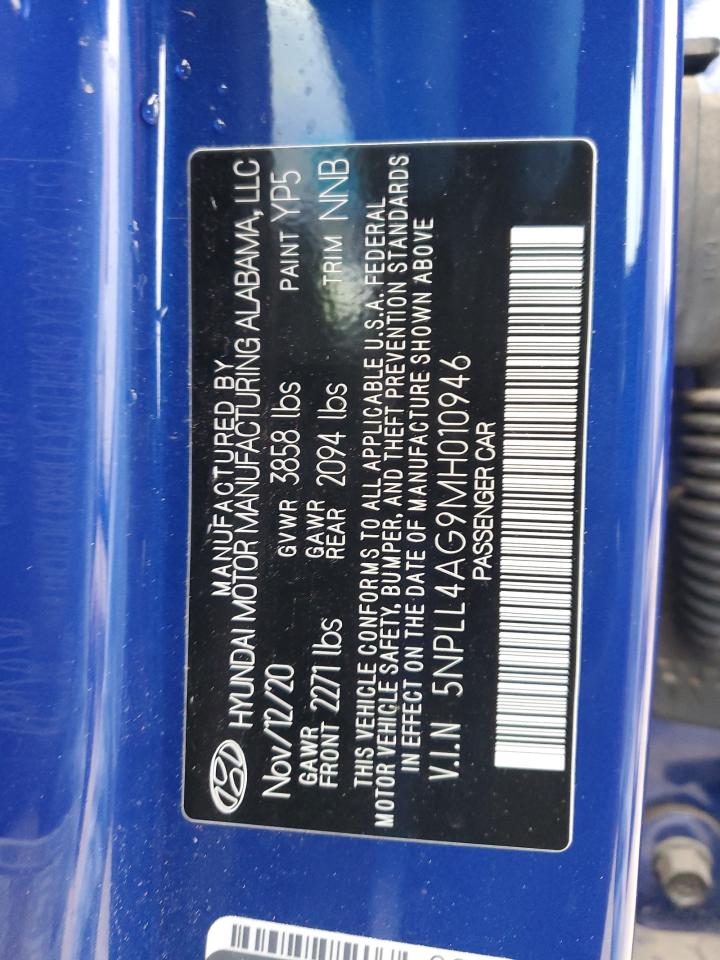 2021 Hyundai Elantra VIN 5NPLL4AG9MH010946 Copart auction photo, rear end / minor dent/scratches damage thumbnail 12