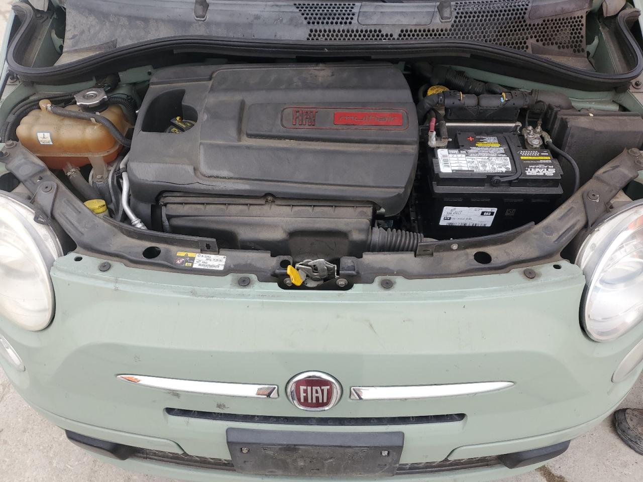 2013 Fiat 500 VIN 3C3CFFAR6DT678339 Copart auction photo, mechanical damage thumbnail 11