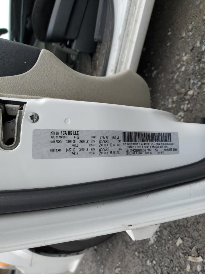 2016 Dodge Caravan VIN 2C4RDGBG4GR352142 Copart auction photo, rear end damage thumbnail 14