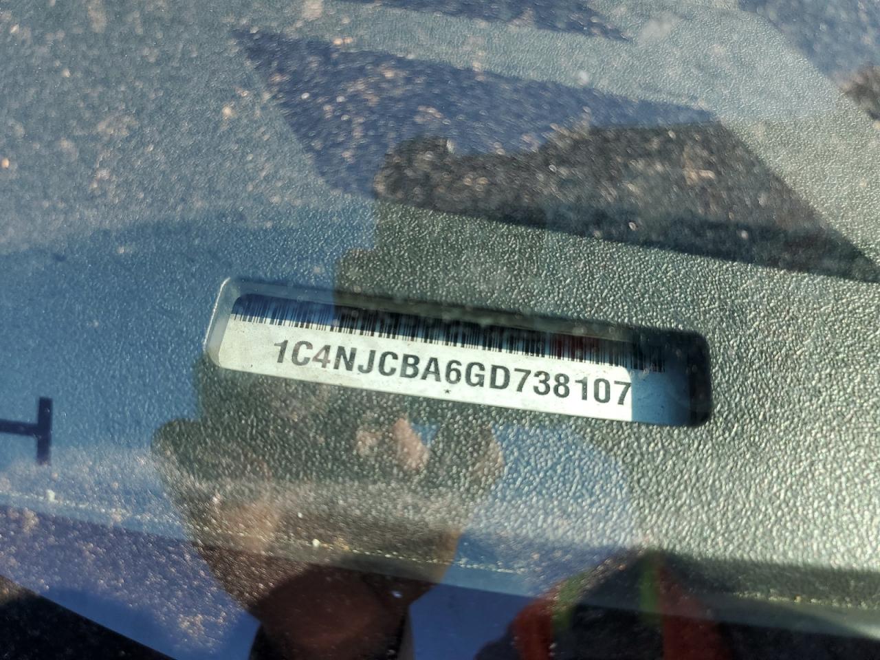 2016 Jeep Compass VIN 1C4NJCBA6GD738107 Copart auction photo, all over damage thumbnail 12