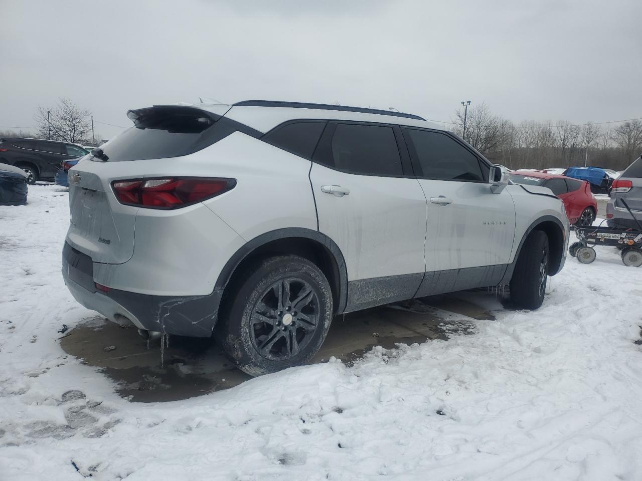 2020 Chevrolet Blazer VIN 3GNKBJR45LS600001 Copart auction photo, side damage thumbnail 3