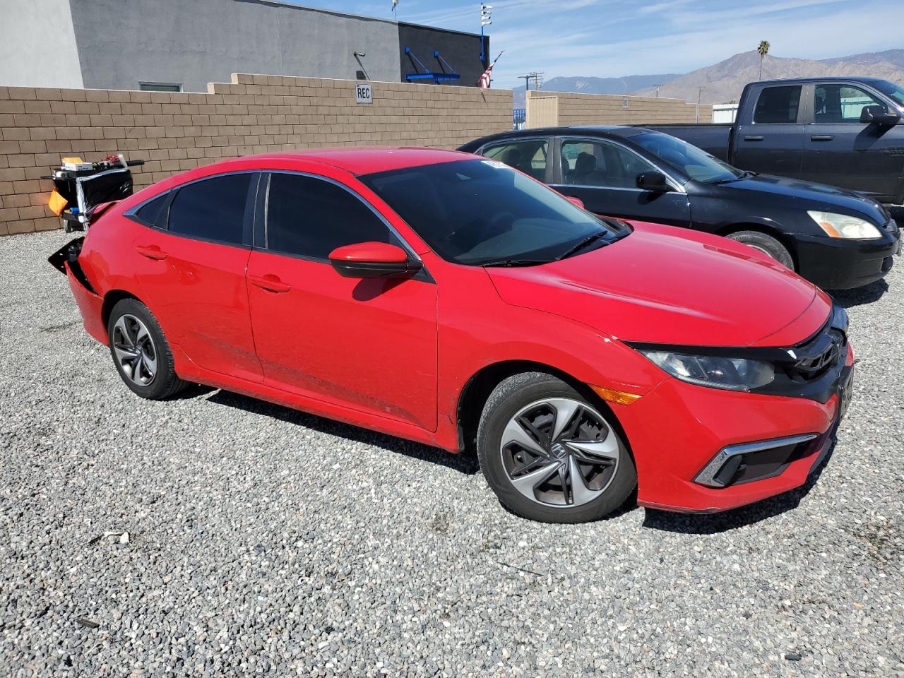 2020 Honda Civic VIN 2HGFC2F66LH592952 Copart auction photo, rear end / front end damage thumbnail 4