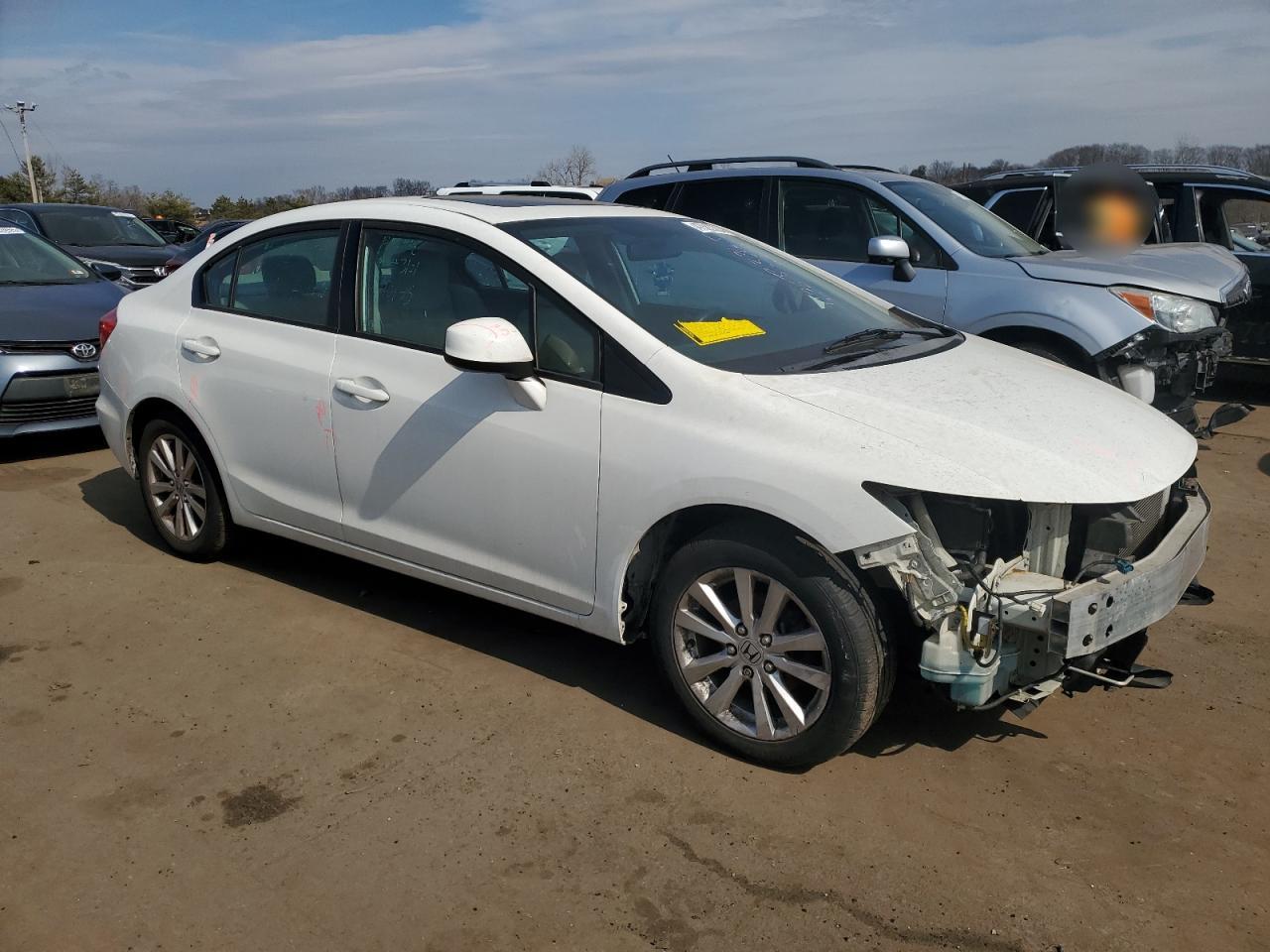 2012 Honda Civic VIN 2HGFB2F80CH607692 Copart auction photo, front end damage thumbnail 4
