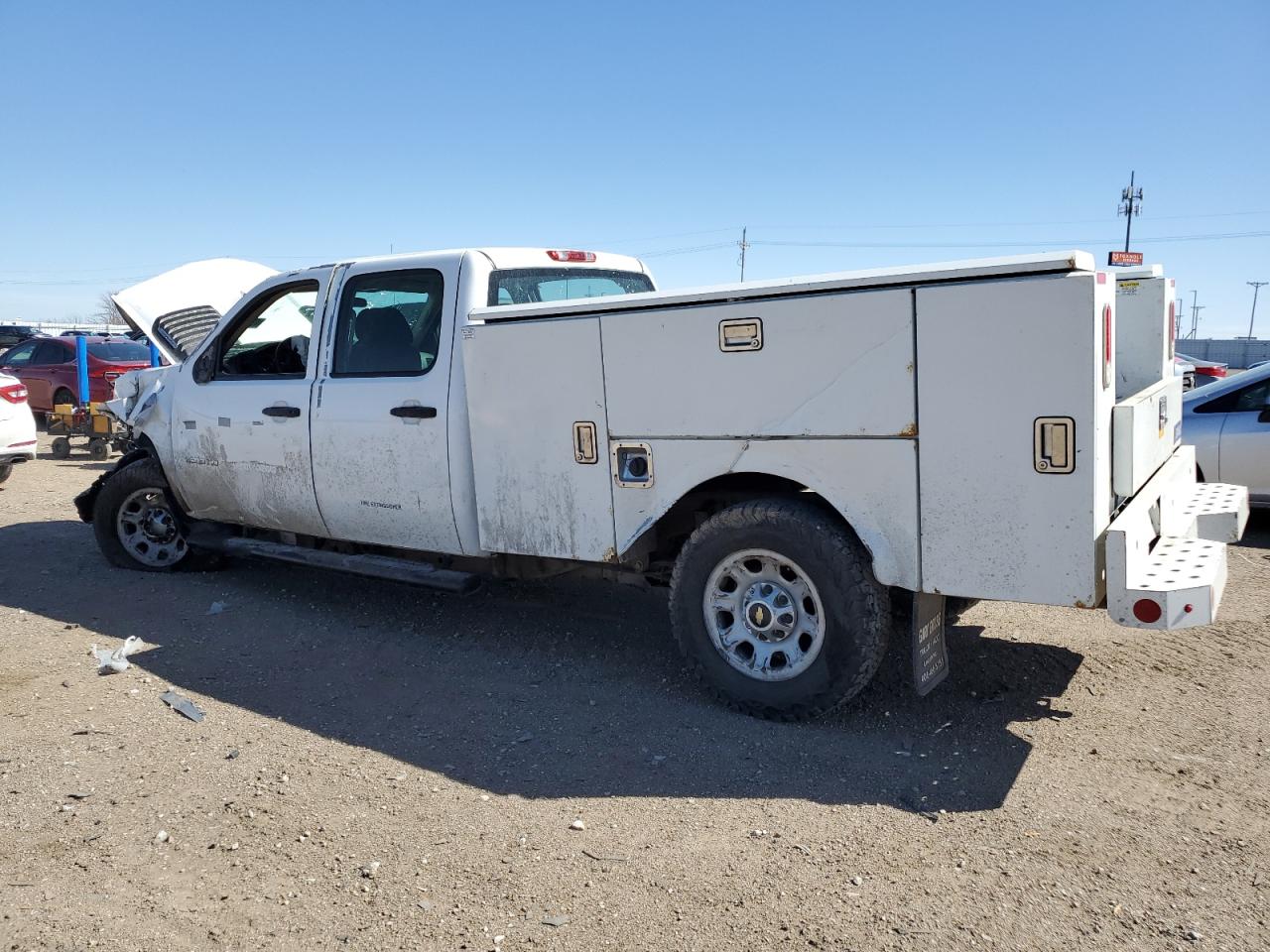 2013 Chevrolet Silverado VIN 1GC4KZCG2DF241702 Copart auction photo, front end / hail damage thumbnail 2