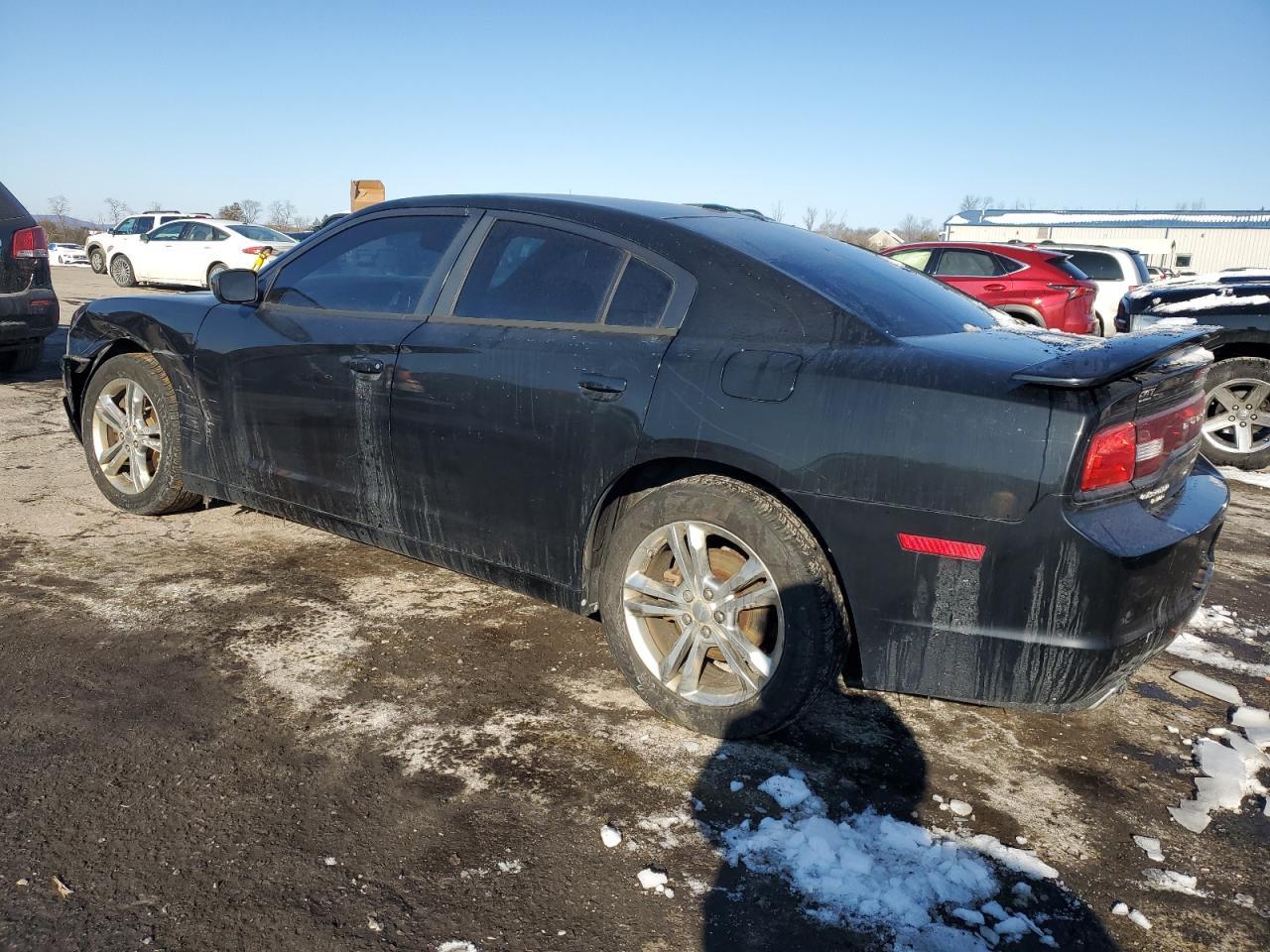 2013 Dodge Charger VIN 2C3CDXJGXDH555937 Copart auction photo, front end / side damage thumbnail 2