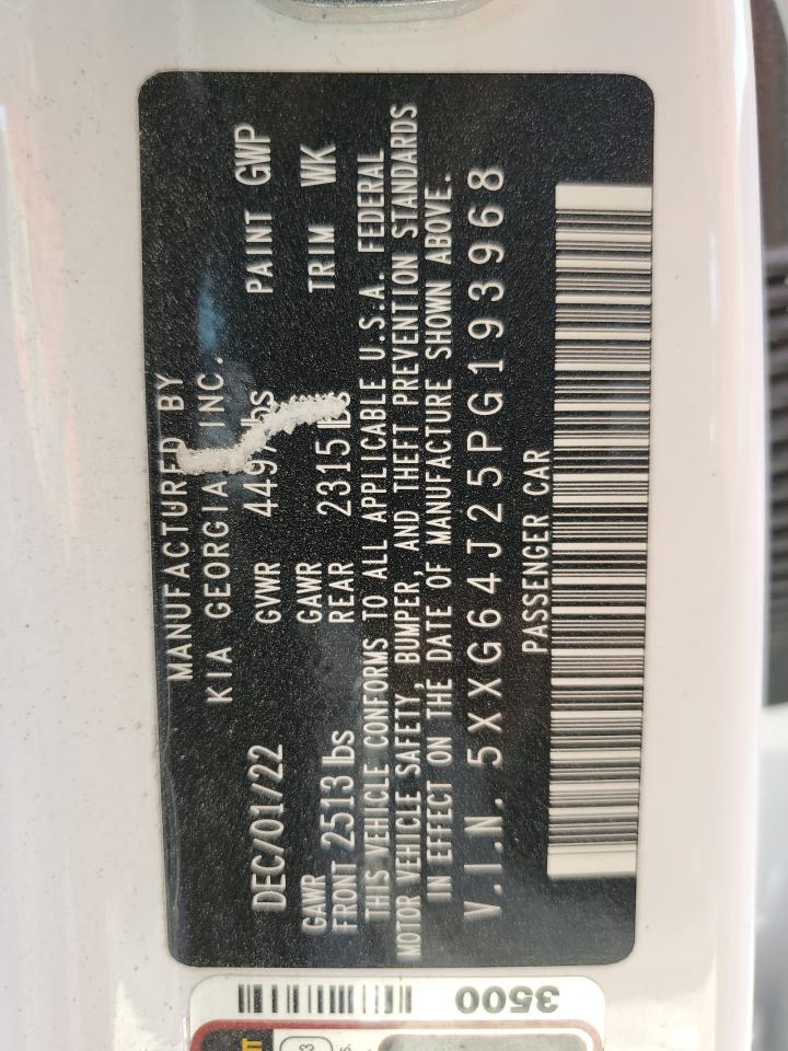 2023 KIA K5 VIN 5XXG64J25PG193968 Copart auction photo, front end / minor dent/scratches damage thumbnail 13