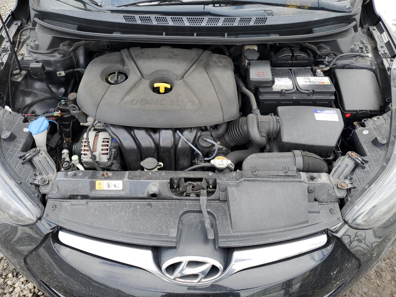 2015 Hyundai Elantra VIN KMHDH4AEXFU328597 Copart auction photo, side / front end damage thumbnail 12