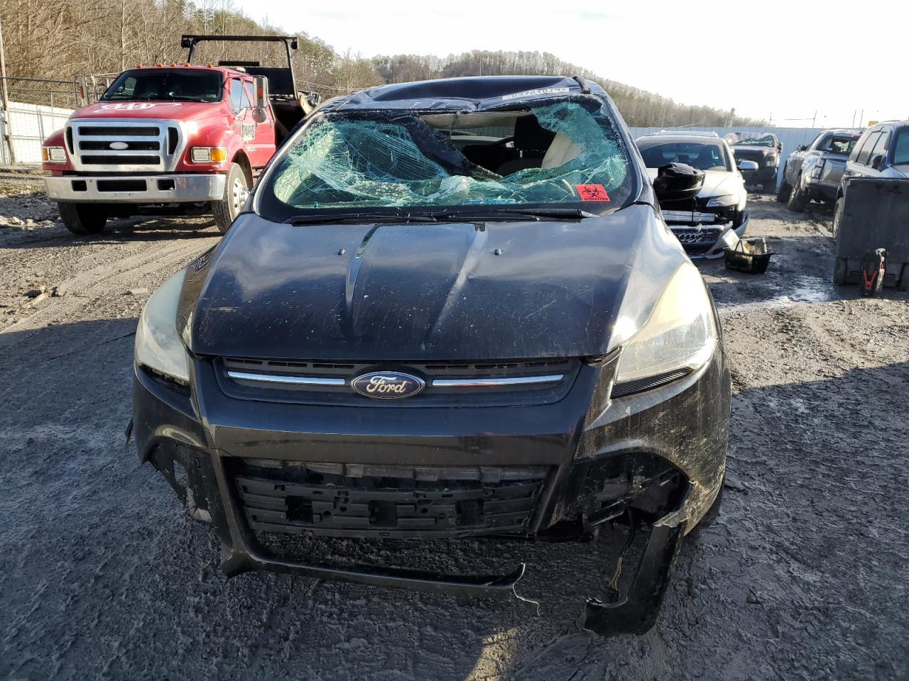 2014 Ford Escape VIN 1FMCU0GX1EUE49106 Copart auction photo, all over damage thumbnail 5