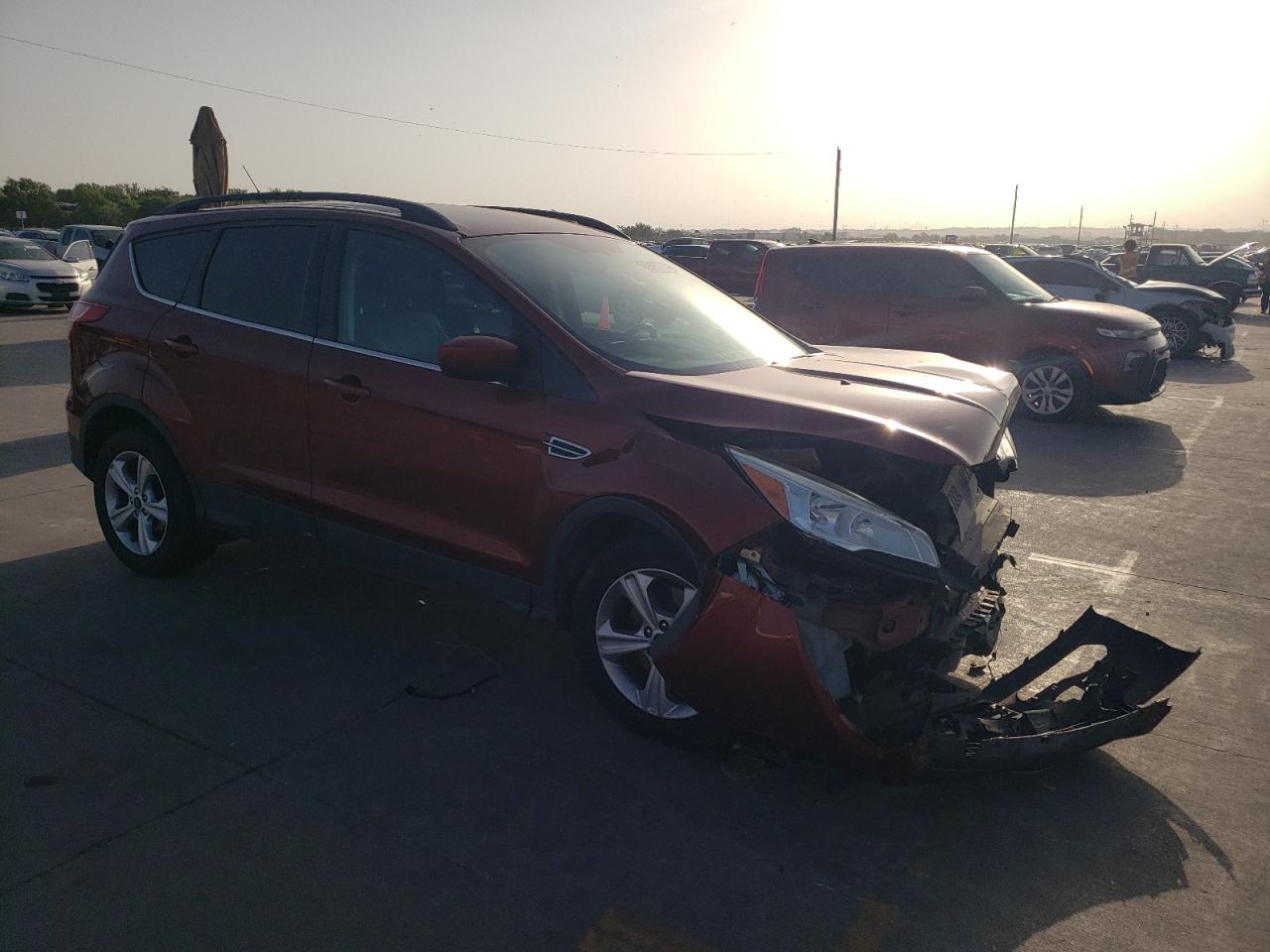 2014 Ford Escape VIN 1FMCU0G92EUD58024 Copart auction photo, front end / water/flood damage thumbnail 4