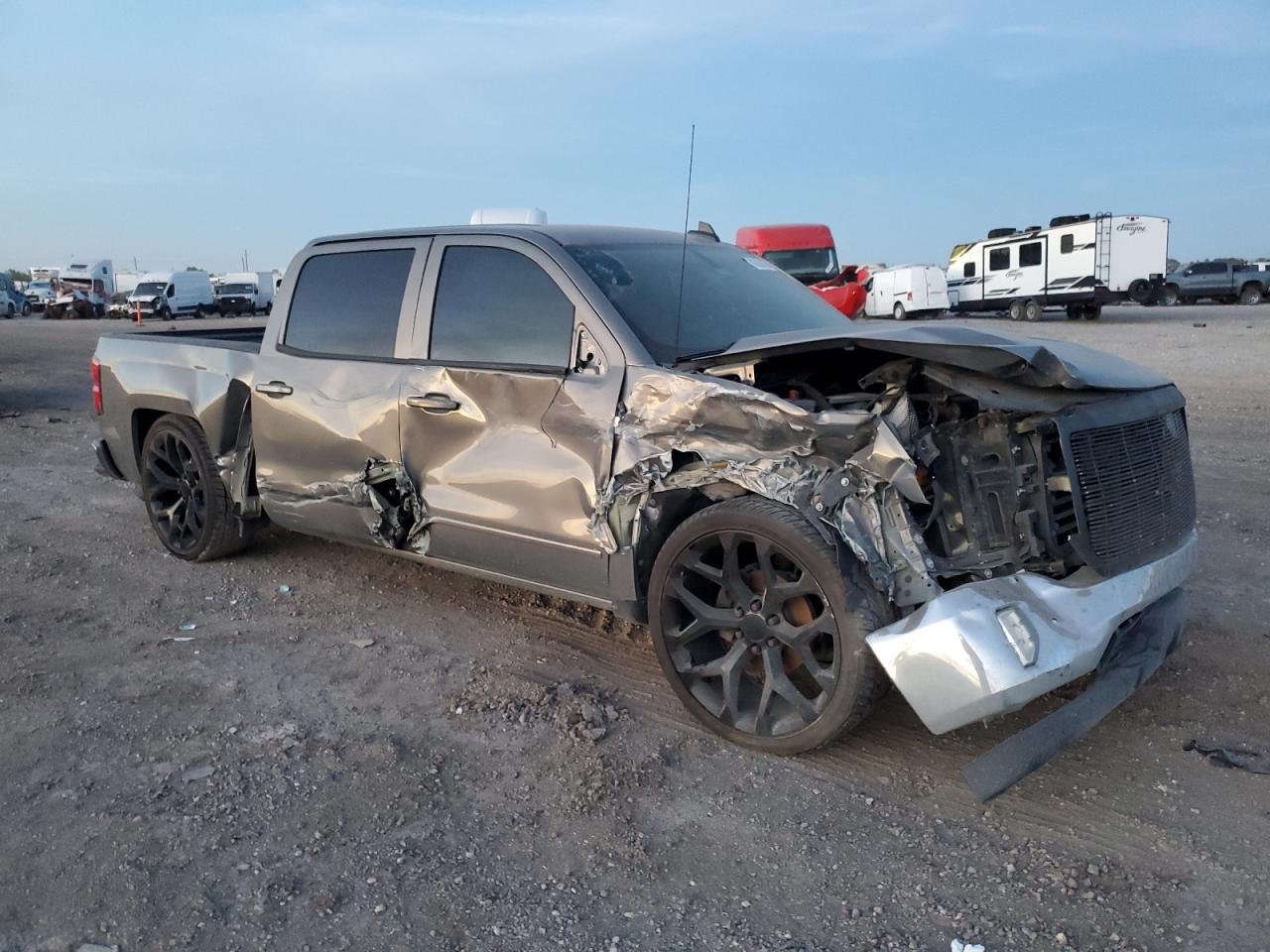 2017 Chevrolet Silverado VIN 3GCPCREC3HG347777 Copart auction photo, front end / side damage thumbnail 4