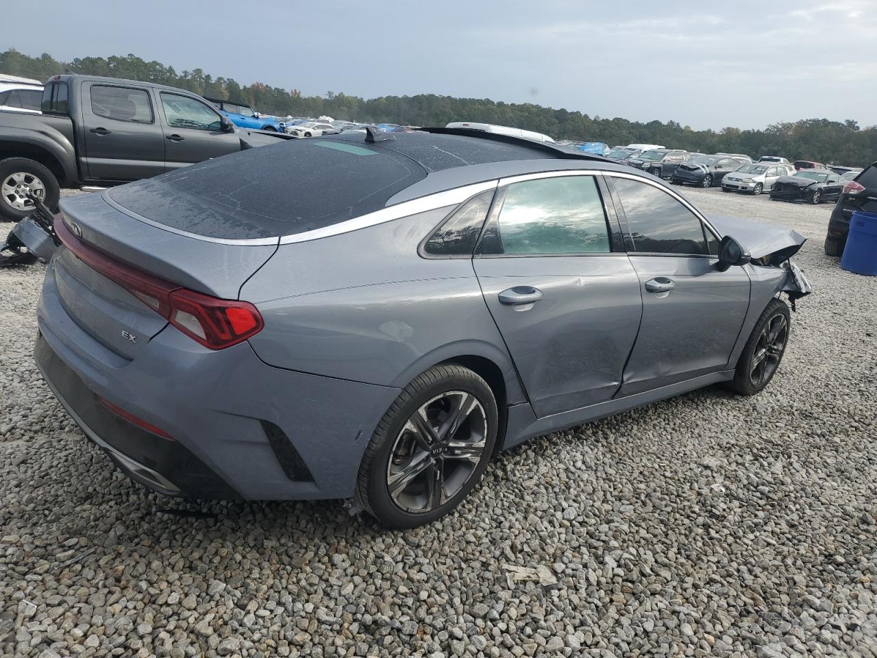 2021 KIA K5 VIN 5XXG34J2XMG027790 Copart auction photo, front end / side damage thumbnail 3