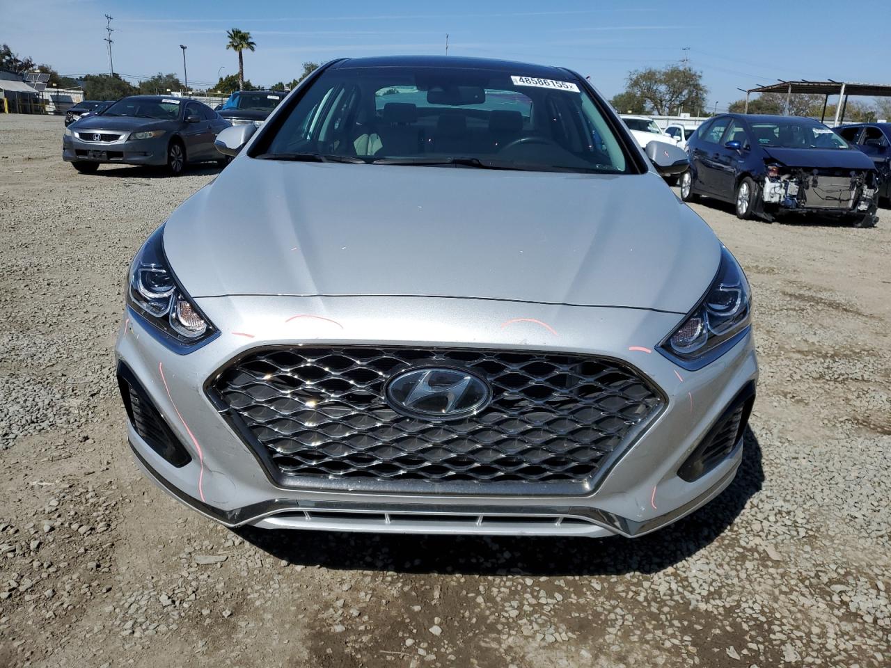 2019 Hyundai Sonata VIN 5NPE34AF6KH818586 Copart auction photo, rear end damage thumbnail 5