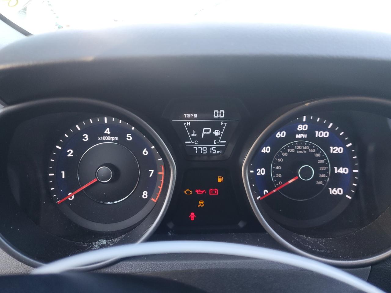 2014 Hyundai Elantra VIN 5NPDH4AEXEH474463 Copart auction photo, rollover damage thumbnail 9
