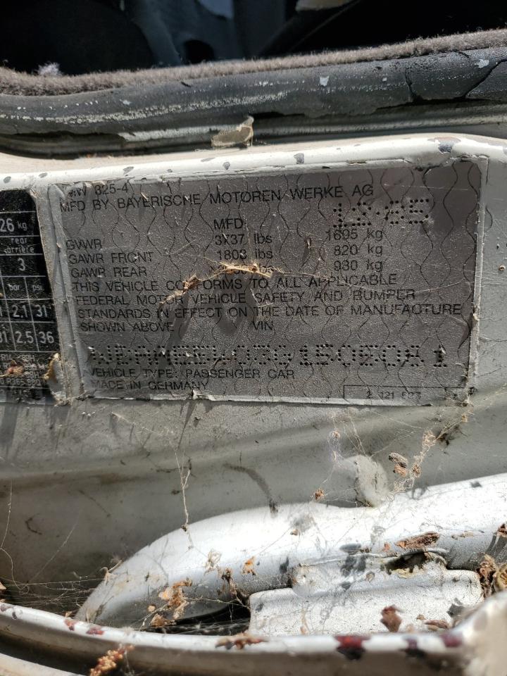 1986 BMW 3er VIN WBAAE5403G1505061 Copart auction photo, front end damage thumbnail 12