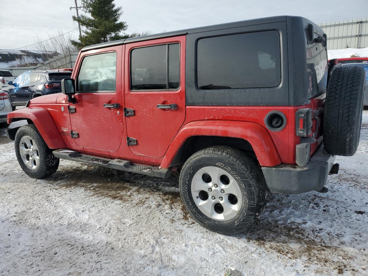 2014 Jeep Wrangler VIN 1C4BJWEG9EL108816 Copart auction photo, front end / side damage thumbnail 2