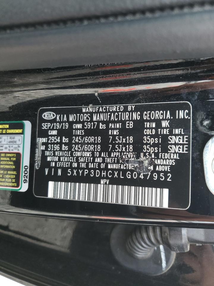 2020 KIA Telluride VIN 5XYP3DHCXLG047952 Copart auction photo, side / front end damage thumbnail 13