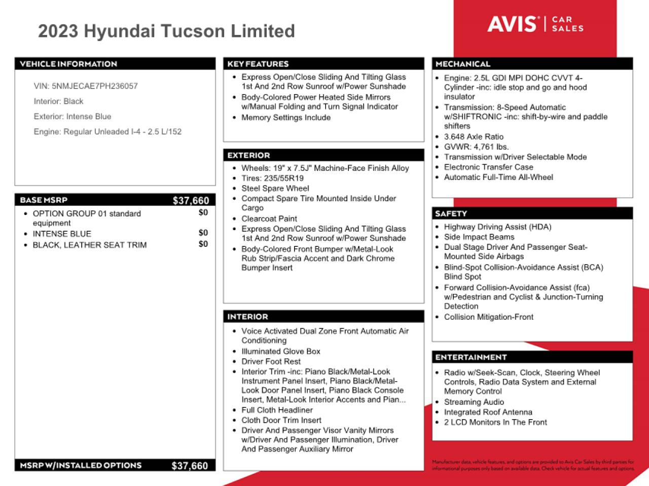 2023 Hyundai Tucson VIN 5NMJECAE7PH236057 Copart auction photo, front end damage thumbnail 13