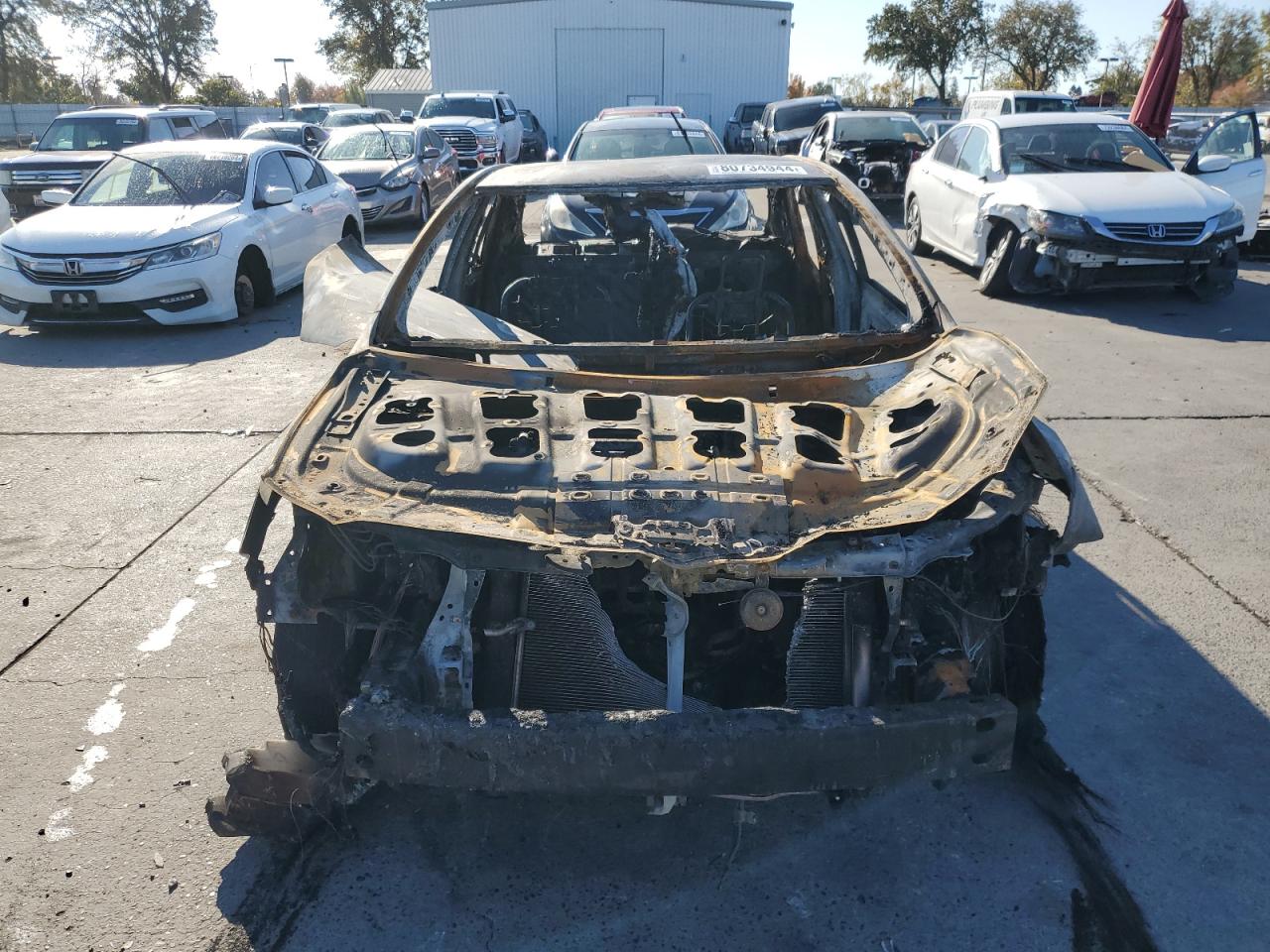 2010 Toyota Corolla VIN JTDBU4EE0AJ080050 Copart auction photo, burn damage thumbnail 5