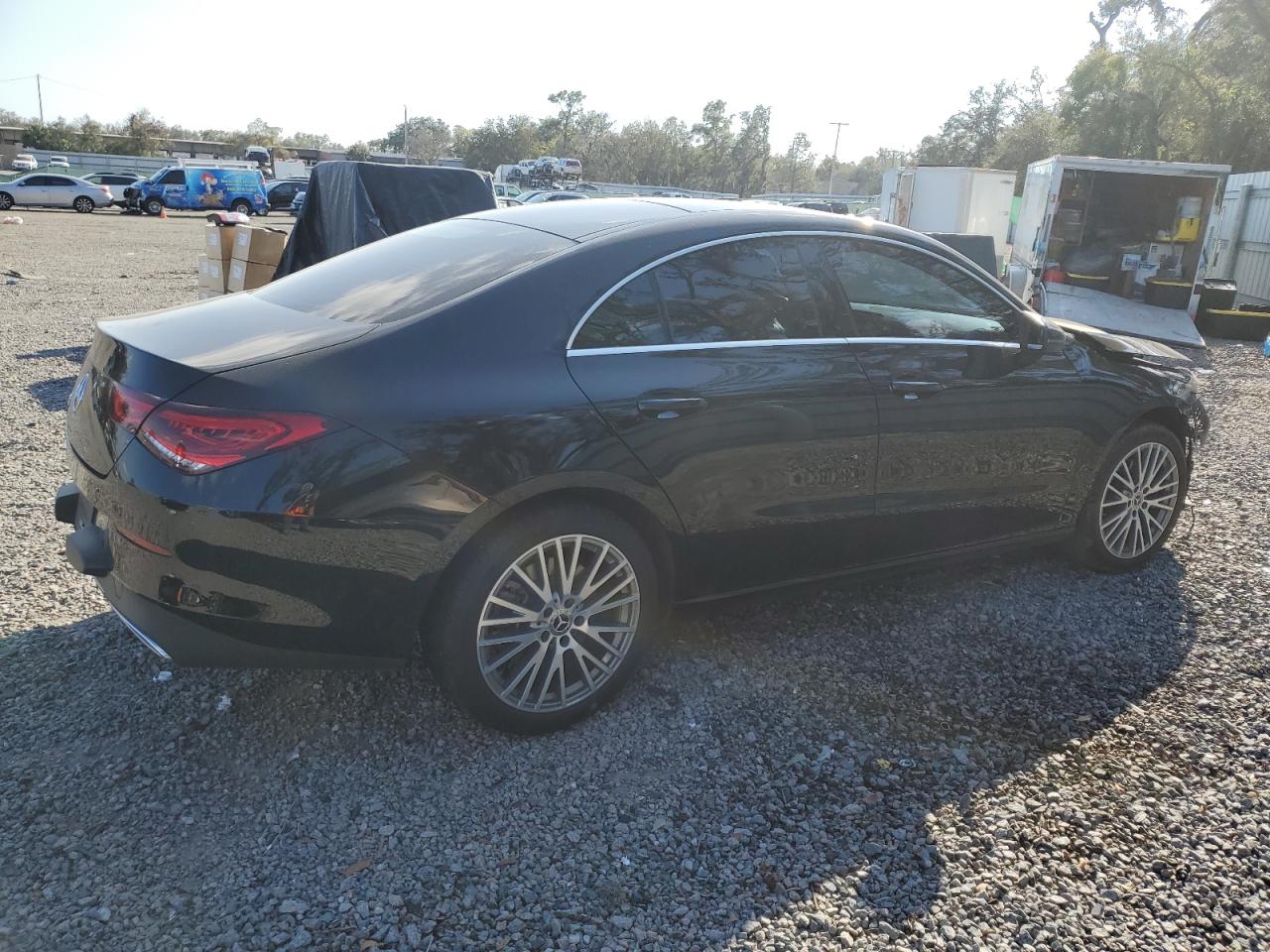 2020 Mercedes-Benz CLA-klasse VIN W1K5J4GB4LN085150 Copart auction photo, front end / side damage thumbnail 3